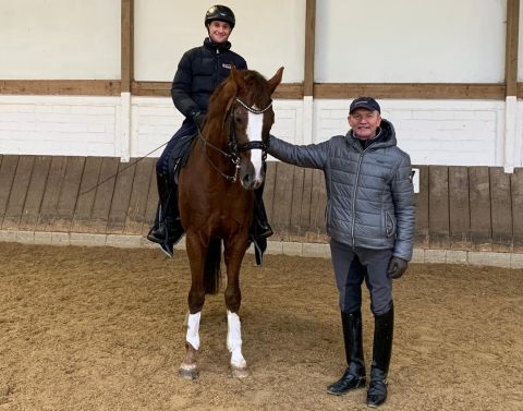 Lukas Maier mit Nymphi und Hubertus Shcmidt (Foto: Privat)